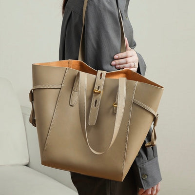 Sac hobo vintage en cuir véritable avec boucle à verrou