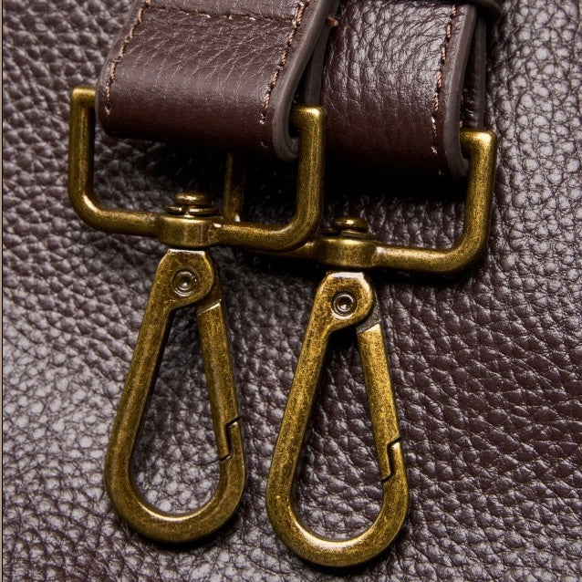 Sac cabas minimaliste en cuir véritable rétro