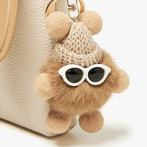 Petit sac à bandoulière en cuir véritable pour téléphone et lapin