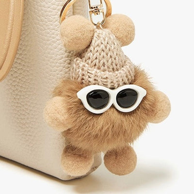 Petit sac à bandoulière en cuir véritable pour téléphone et lapin
