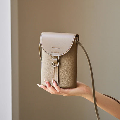 Mini sac à main en cuir véritable pour téléphone