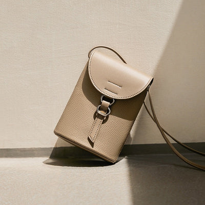 Mini sac à main en cuir véritable pour téléphone