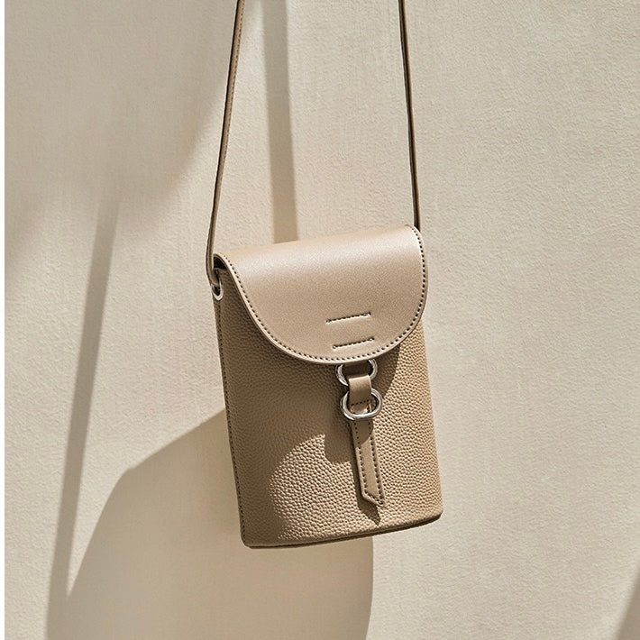 Mini sac à main en cuir véritable pour téléphone