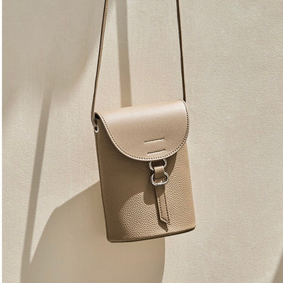Mini sac à main en cuir véritable pour téléphone