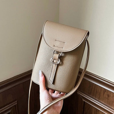 Mini sac à main en cuir véritable pour téléphone