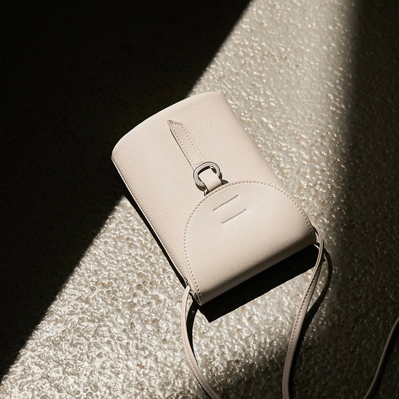 Mini sac à main en cuir véritable pour téléphone
