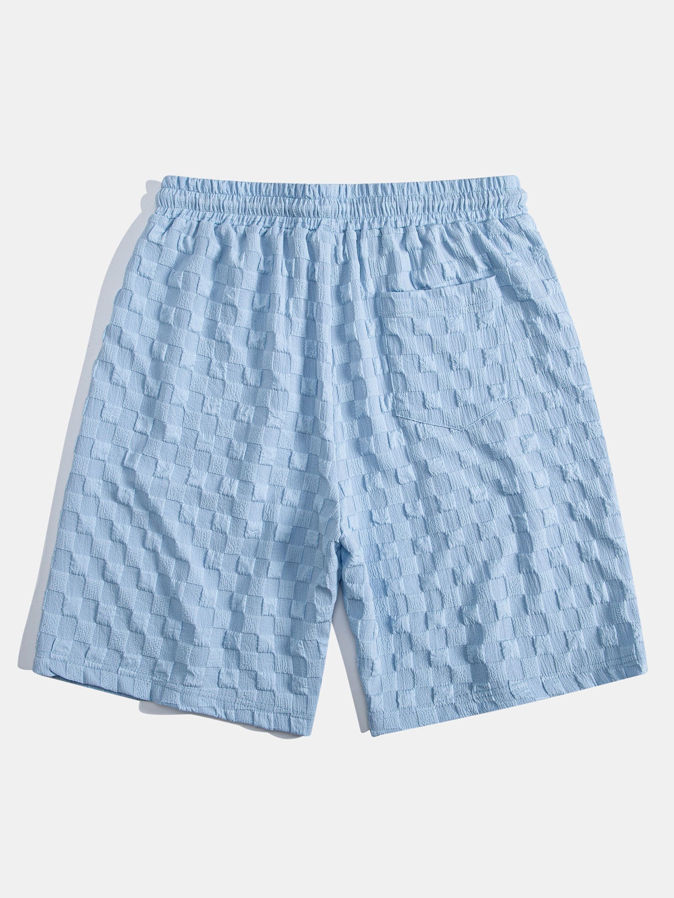 Ensemble Jacquard Échiquier : Chemise Col Montant & Short