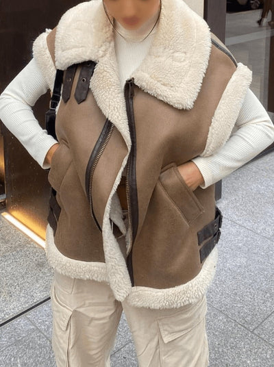 Gilet chaud en fourrure