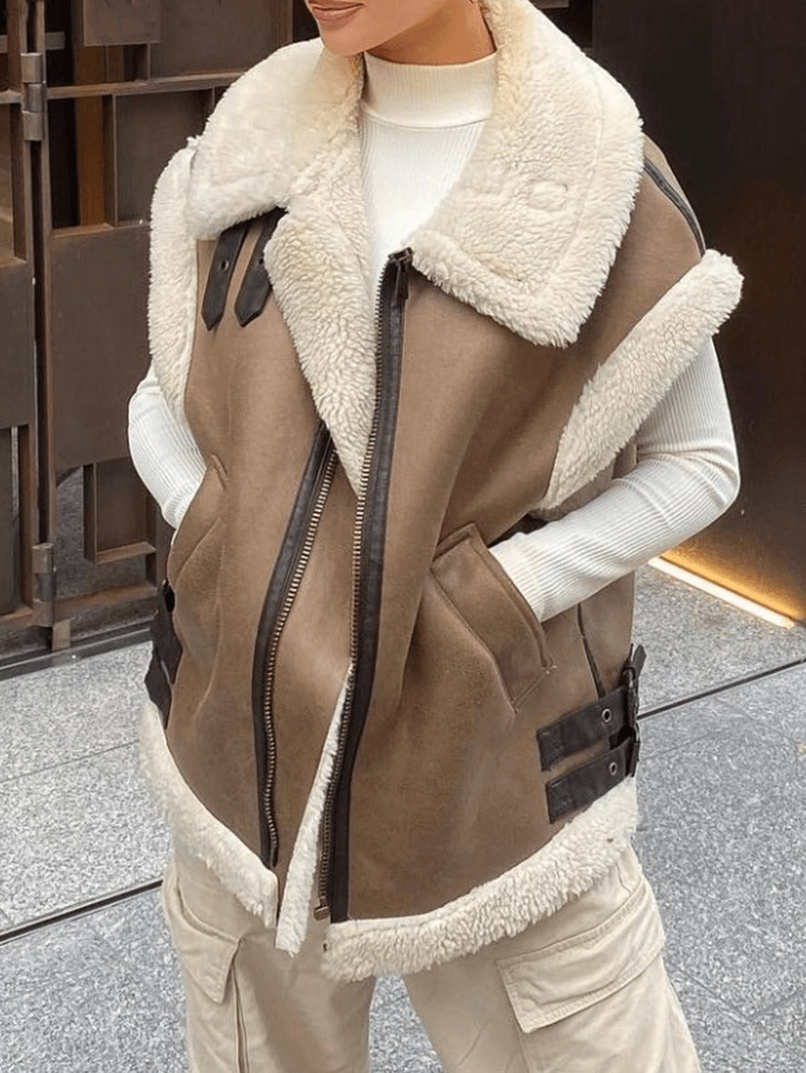 Gilet chaud en fourrure