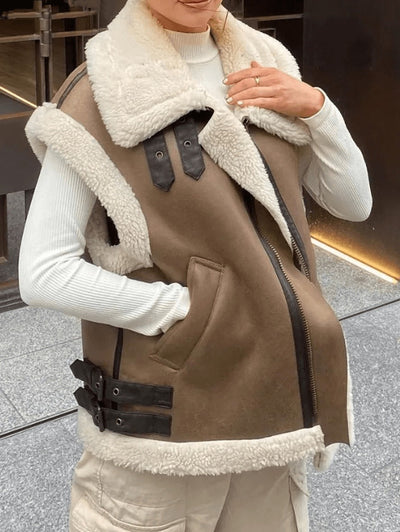 Gilet chaud en fourrure