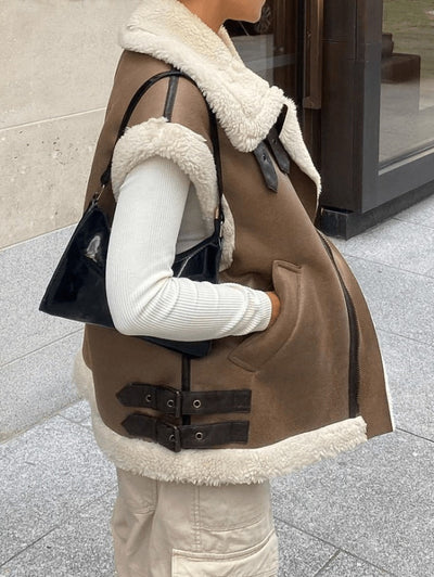 Gilet chaud en fourrure