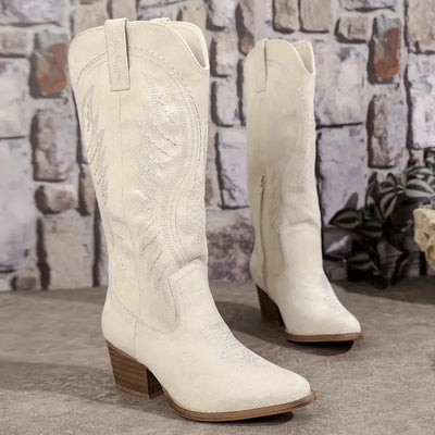 Iris | Élégantes Bottes Cowboy Brodées pour Femmes