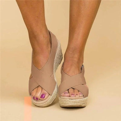 Femme Confortable Compensées Sandales – Tamara