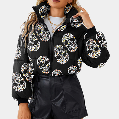 SINEM - Veste d'Hiver Courte Tendance pour Femmes