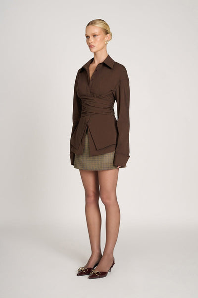 Chemise Tailleur Moderne avec Détail Portefeuille