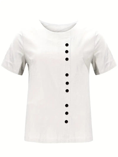 Janine | T-shirt décontracté à boutons pour femmes