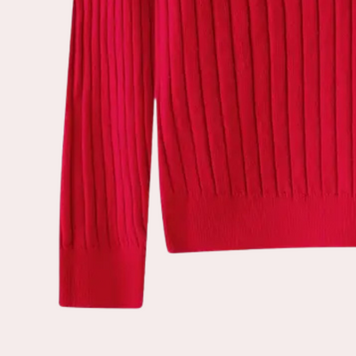COLLEEN - Pull à Col V avec Détails Boutons pour Femmes
