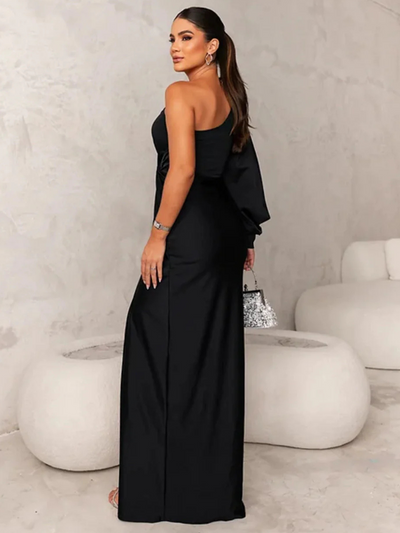 Leana™ | Robe Fendue Satinée