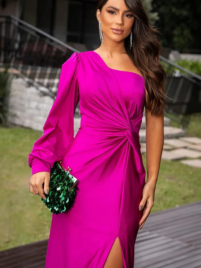 Leana™ | Robe Fendue Satinée
