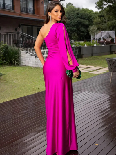 Leana™ | Robe Fendue Satinée