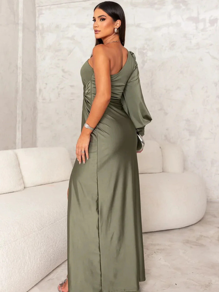 Leana™ | Robe Fendue Satinée
