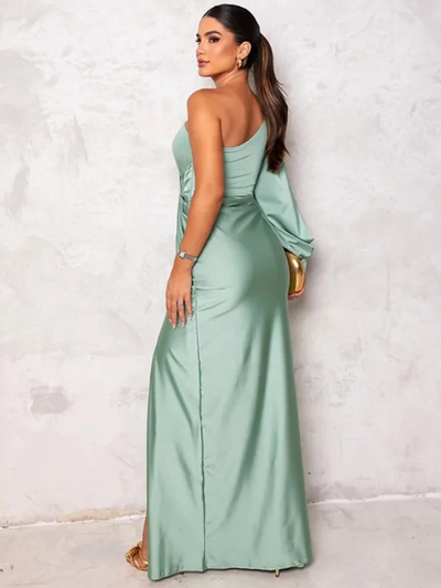 Leana™ | Robe Fendue Satinée