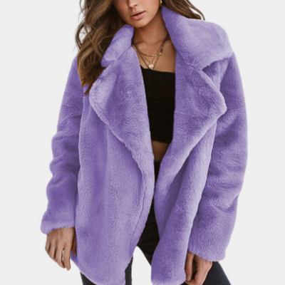 ASHLEY - Manteau d'Hiver Classique en Peluche pour Femmes