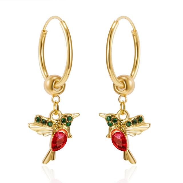 Boucles d'oreilles Kolibri avec zirconia