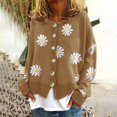 Cardigan Floral | Style Décontracté | Douceur et Chaleur