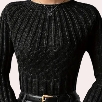 DENISE - Pull Classique à Manches Évasées pour Femme