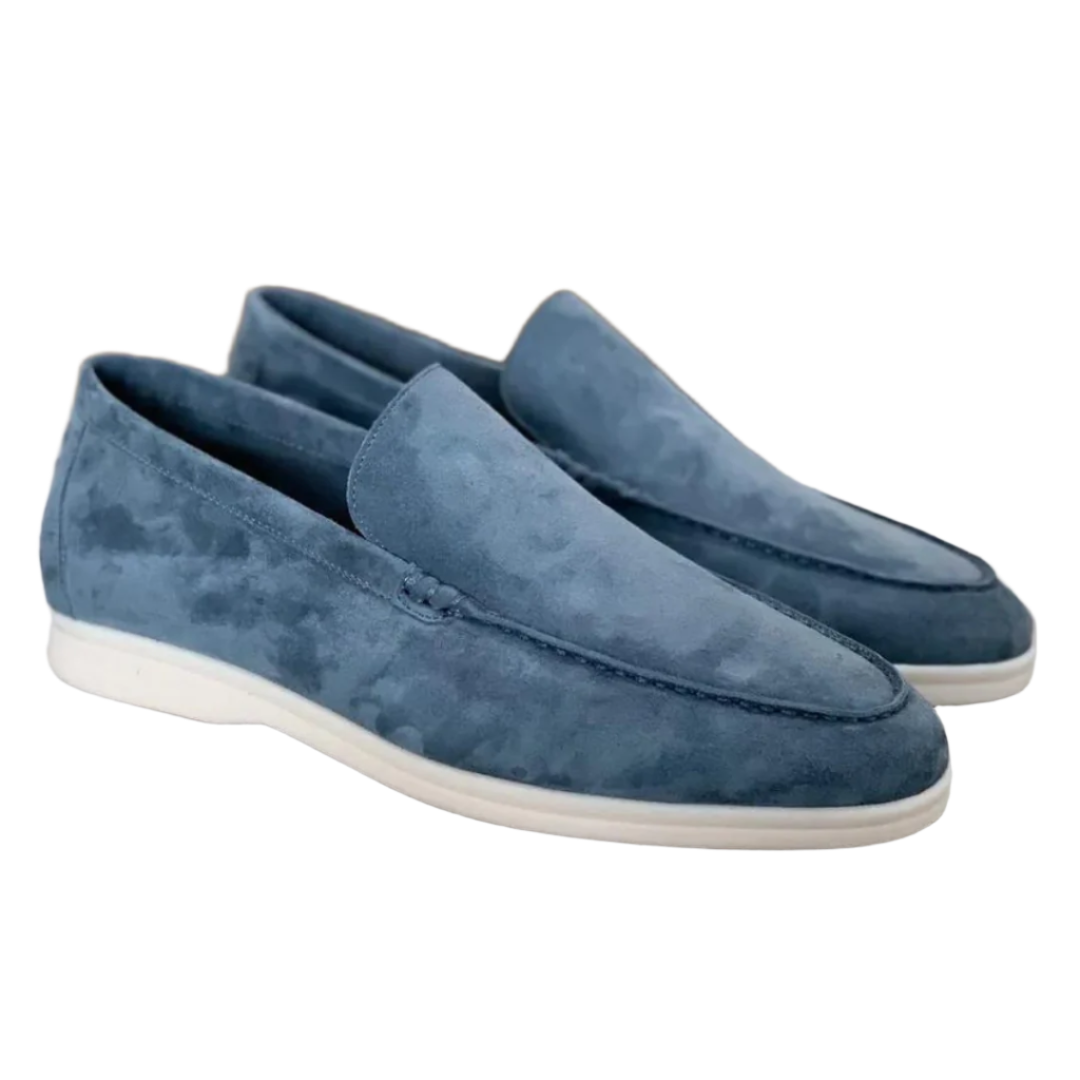 Mocassins en daim pour hommes avec finition mate