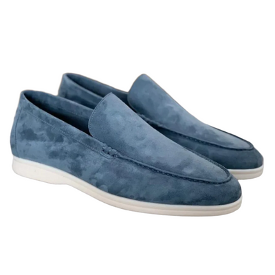Mocassins en daim pour hommes avec finition mate
