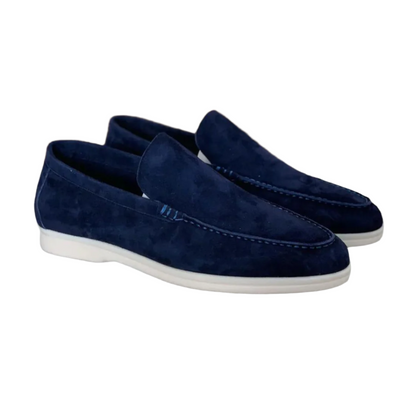 Mocassins en daim pour hommes avec finition mate