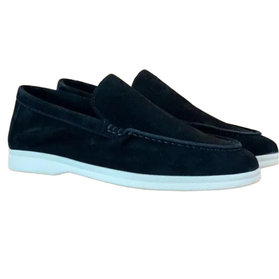 Mocassins en daim pour hommes avec finition mate