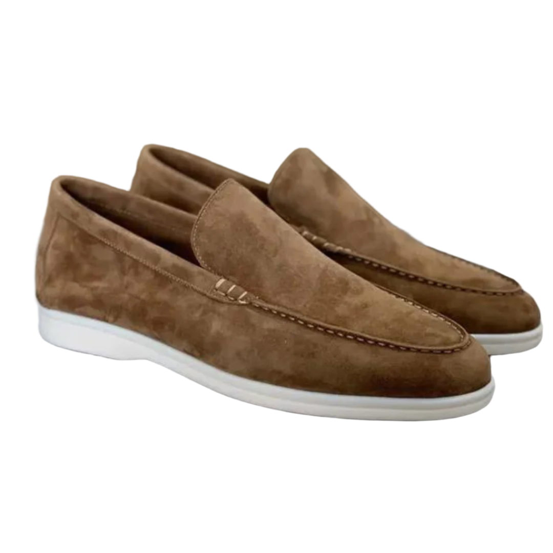 Mocassins en daim pour hommes avec finition mate