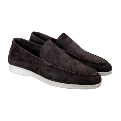 Mocassins en daim pour hommes avec finition mate