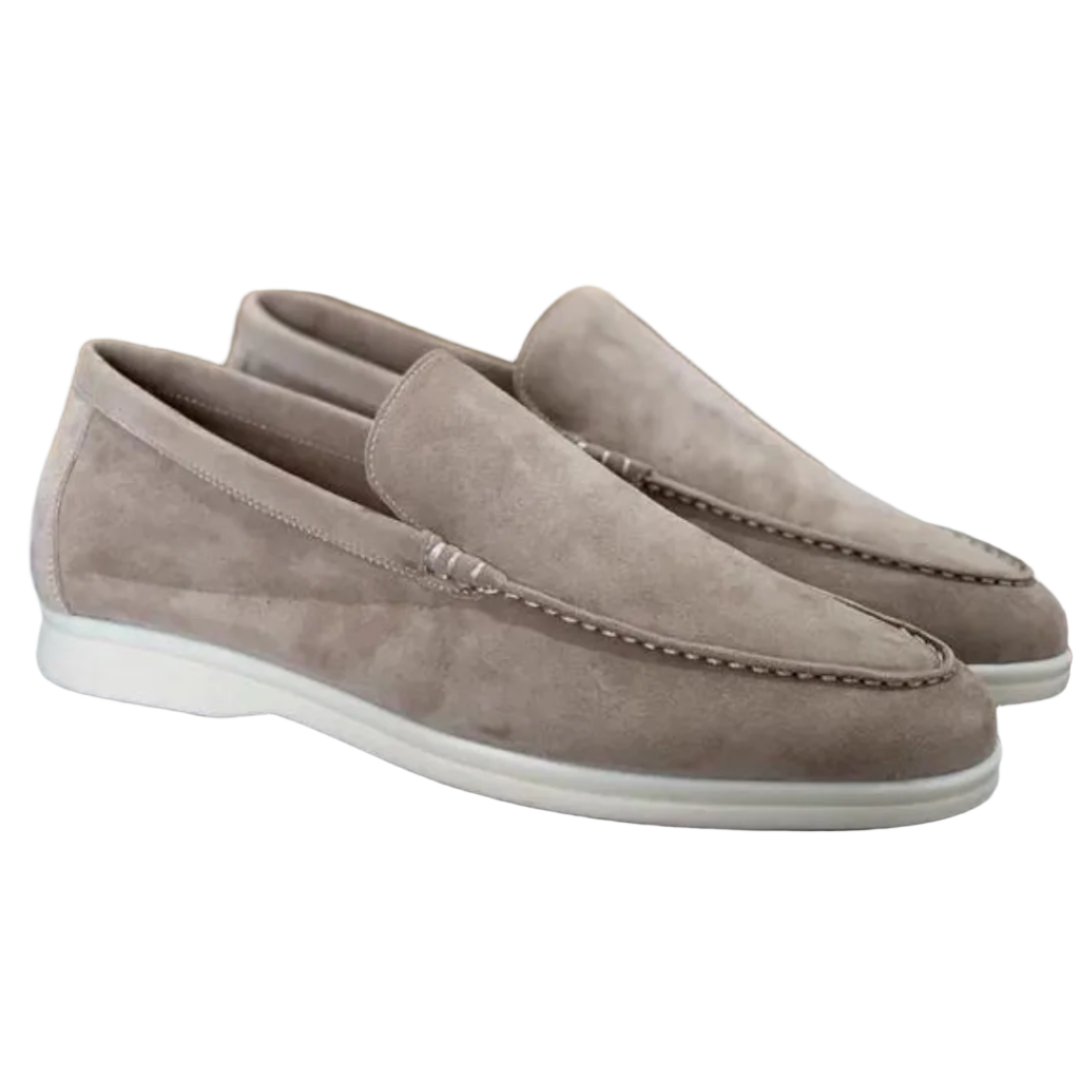 Mocassins en daim pour hommes avec finition mate