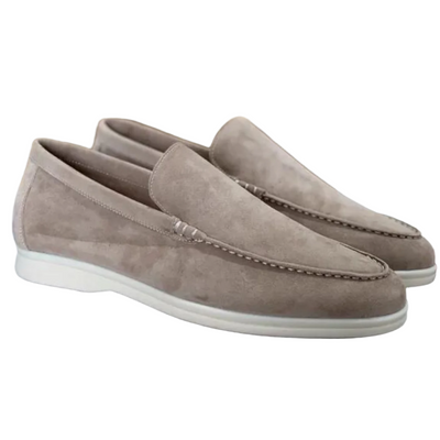 Mocassins en daim pour hommes avec finition mate