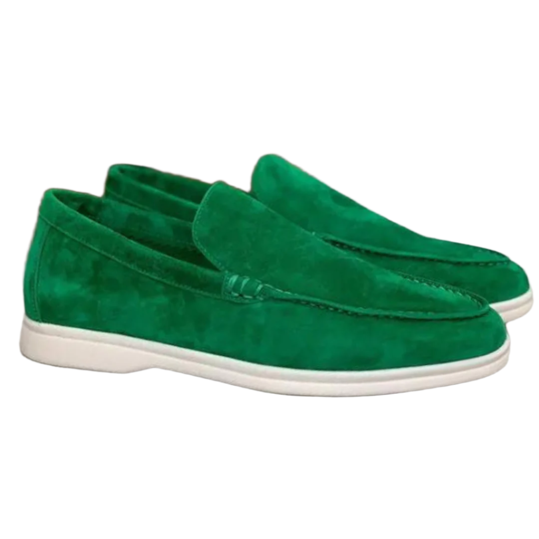 Mocassins en daim pour hommes avec finition mate