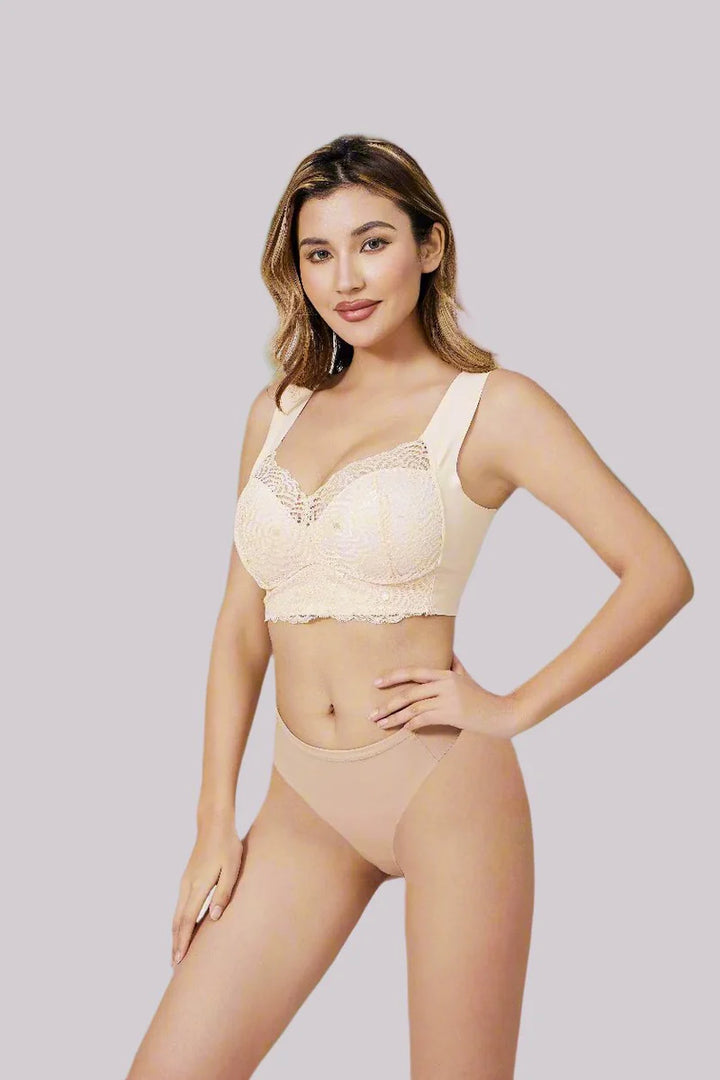 Soutien-gorge push-up femme – Dentelle élégante – Bretelles larges – Maintien confort