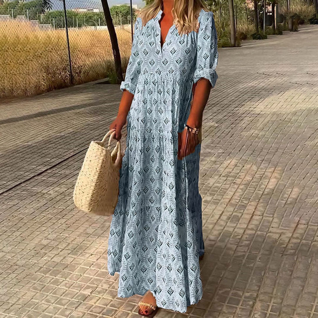 LEILA - Robe longue d'été confortable