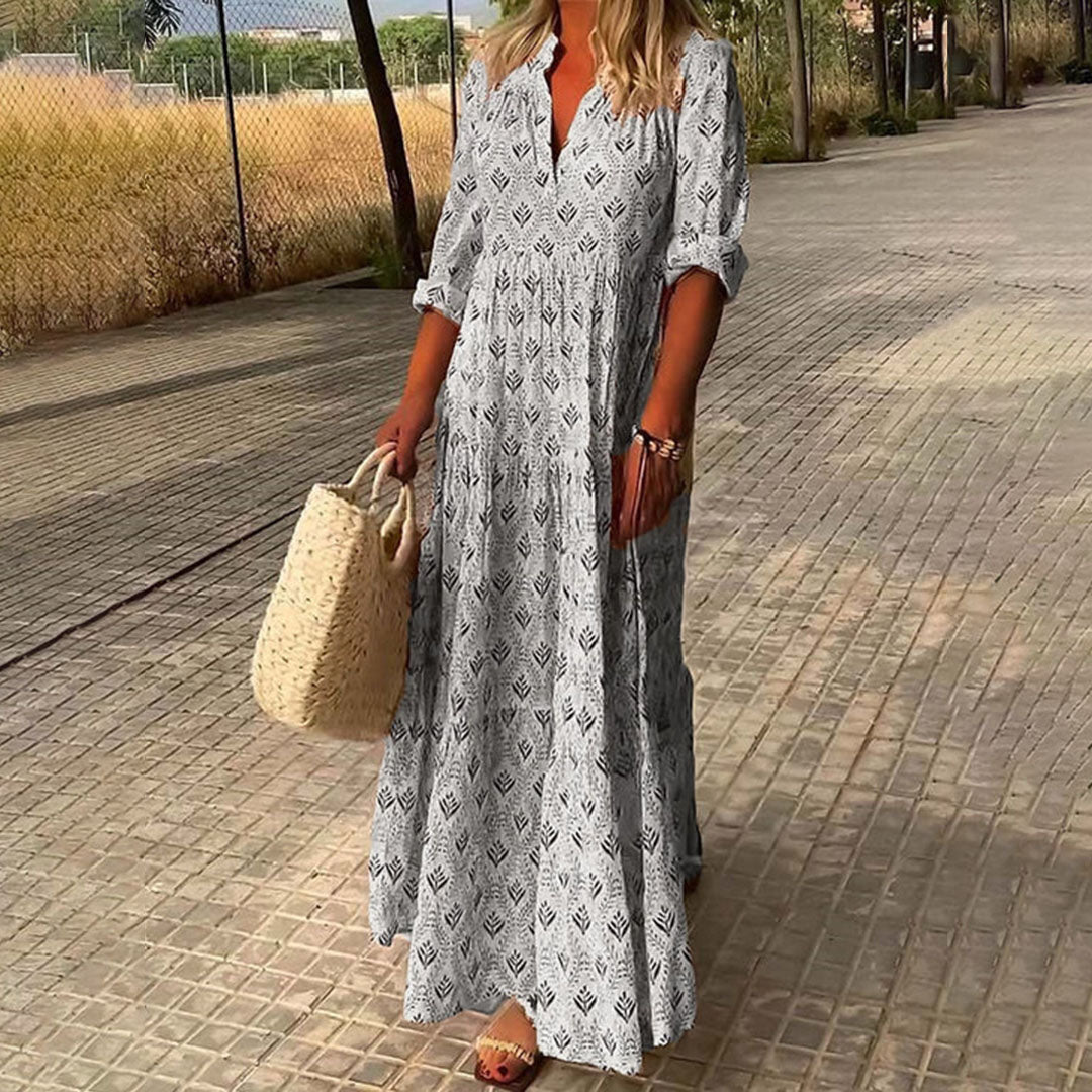 LEILA - Robe longue d'été confortable