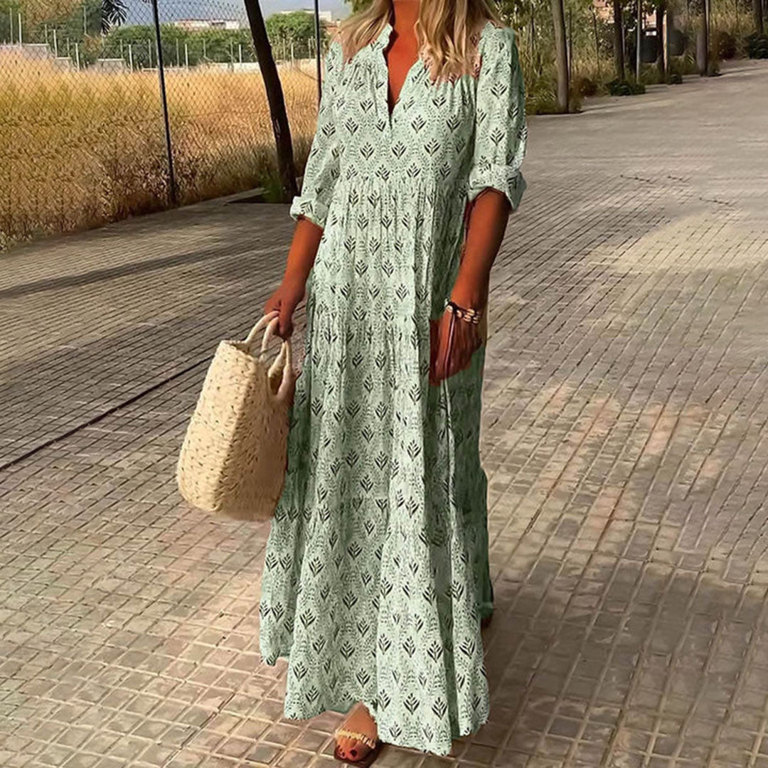 LEILA - Robe longue d'été confortable