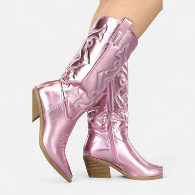 Lina - Bottes santiag femme hautes