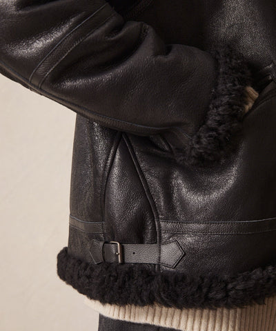 Bill | Veste aviator en cuir noir pour homme