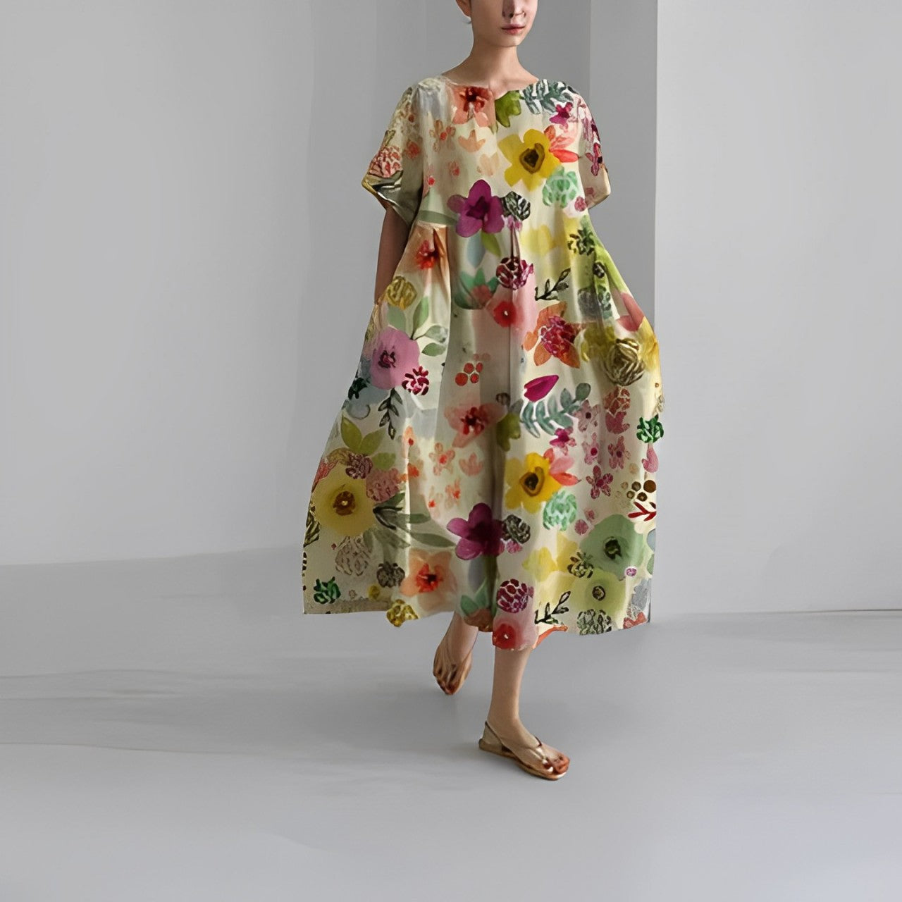 MAGNIFIQUE | Robe avec Flair Espagnol | Robe d'Été Élégante