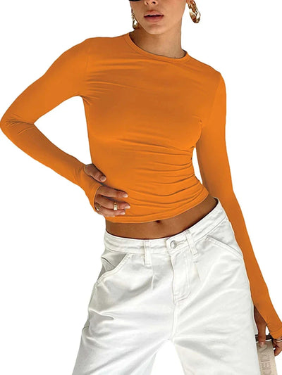 Leny | T-shirt ajusté manches longues chic pour Femmes