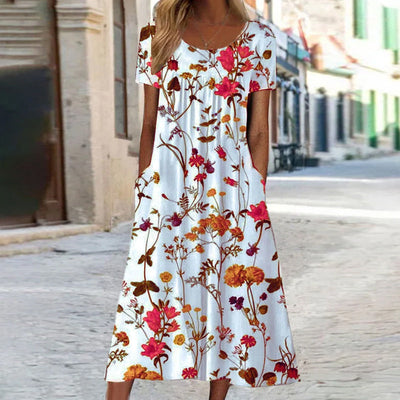 Lieke - Robe Boho Fleurie avec Couverture du Ventre