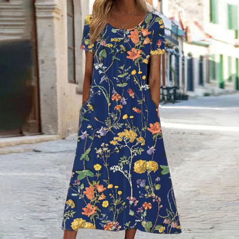 Lieke - Robe Boho Fleurie avec Couverture du Ventre
