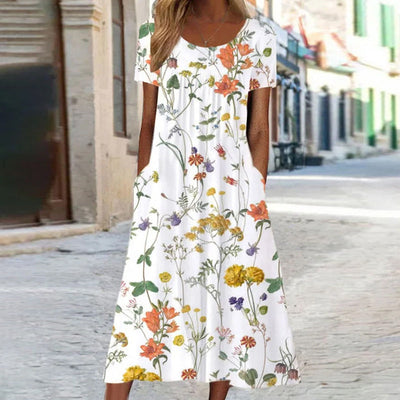 Lieke - Robe Boho Fleurie avec Couverture du Ventre